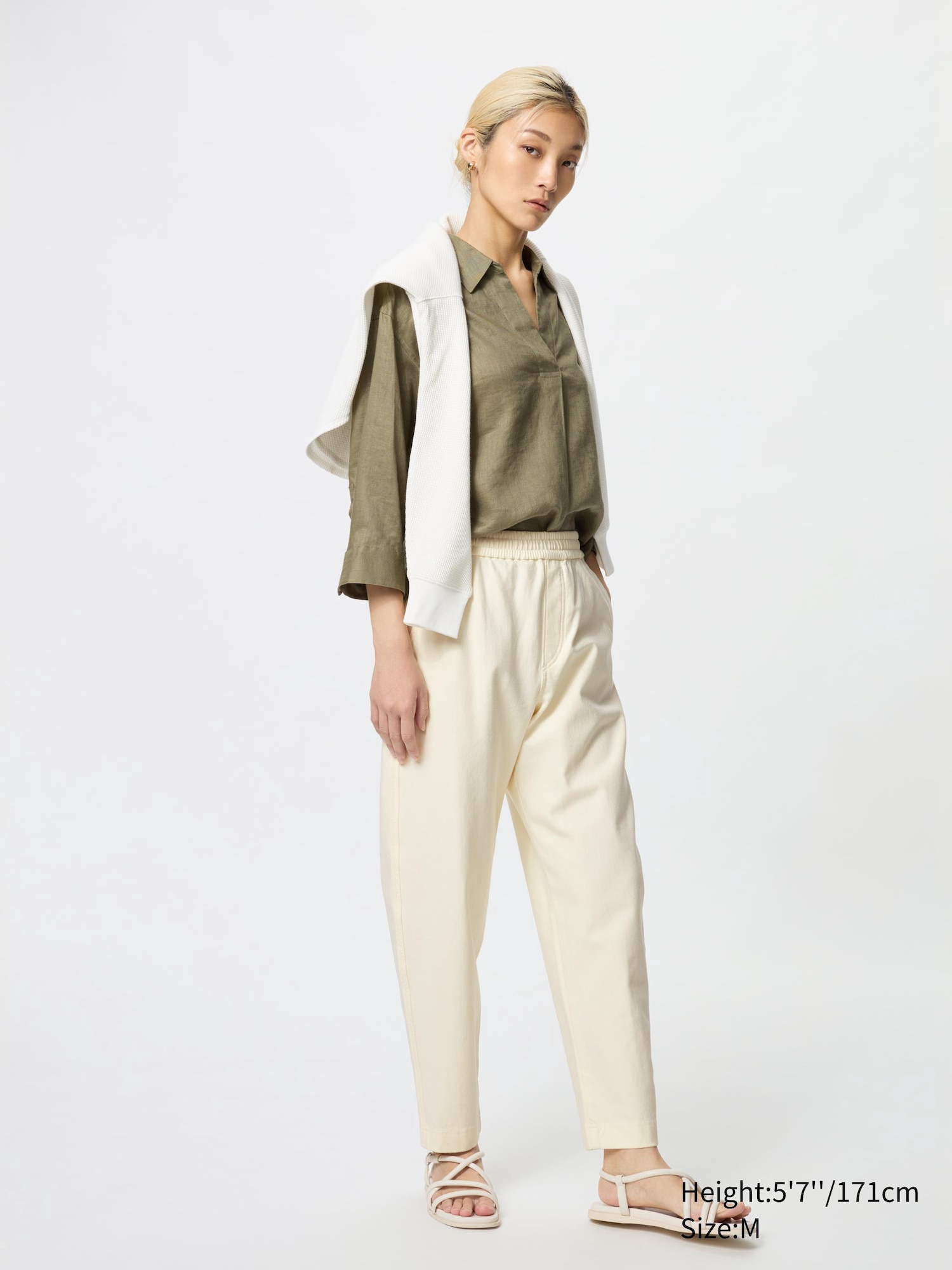 WOMEN'S DENIM JERSEY TAPERED PANTS | UNIQLO SG