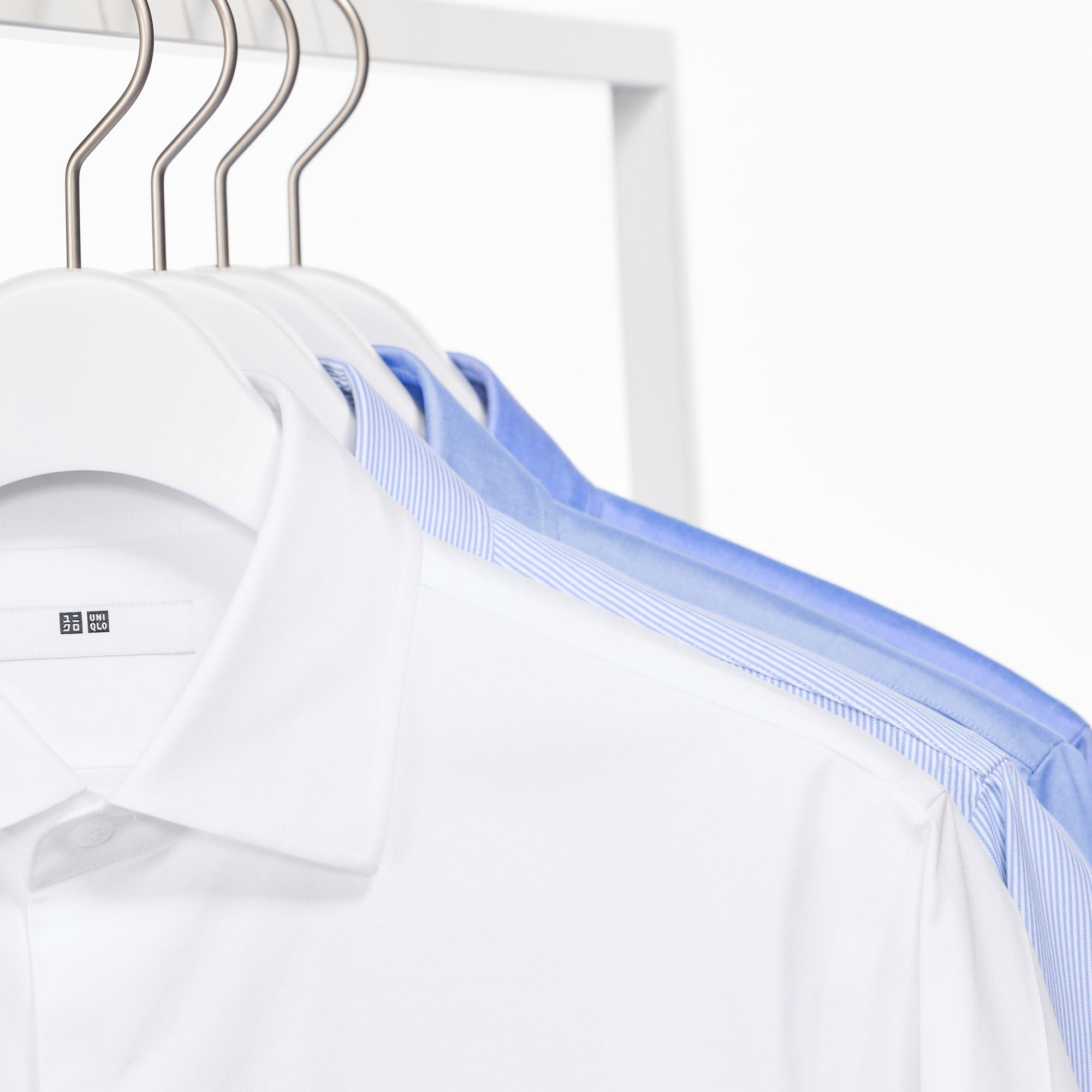 Non-iron business shirt with a special wrinkle-resistant finish.