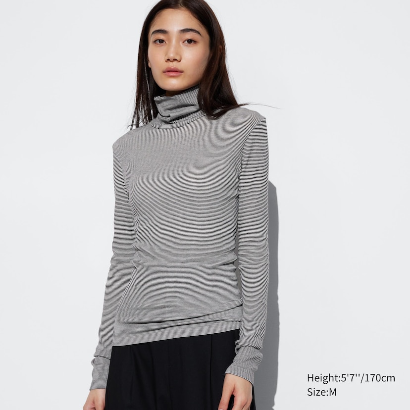 HEATTECH SEAMLESS RIBBED TURTLENECK T-SHIRT (EXTRA WARM)