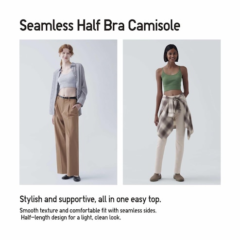 Seamless Half Camisole Bra Top