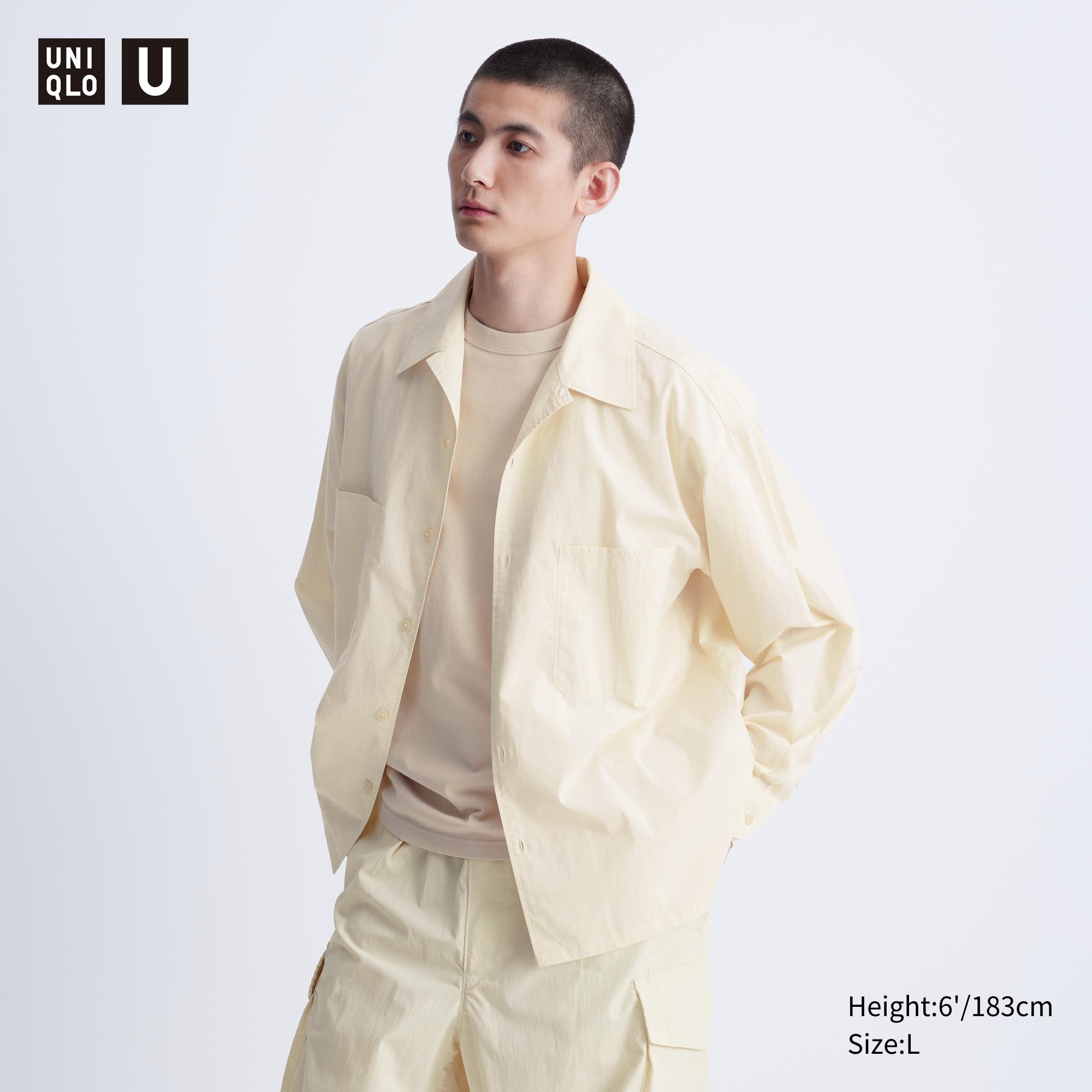 OPEN COLLAR LONG SLEEVE SHIRT | UNIQLO SG