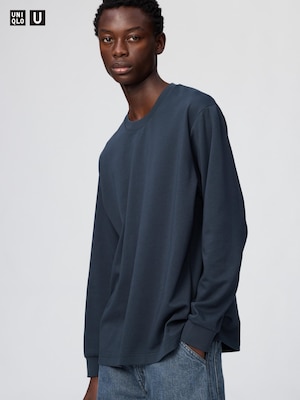 AIRism Cotton Crew Neck Long Sleeve T-Shirt