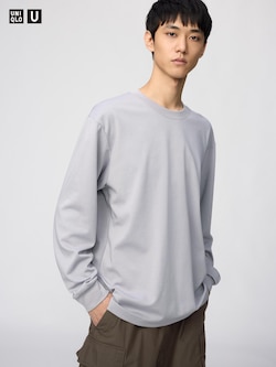 AIRism Cotton Crew Neck Long Sleeve T-Shirt