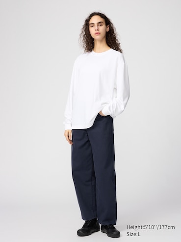 AIRism Cotton Crew Neck Long Sleeve T-Shirt