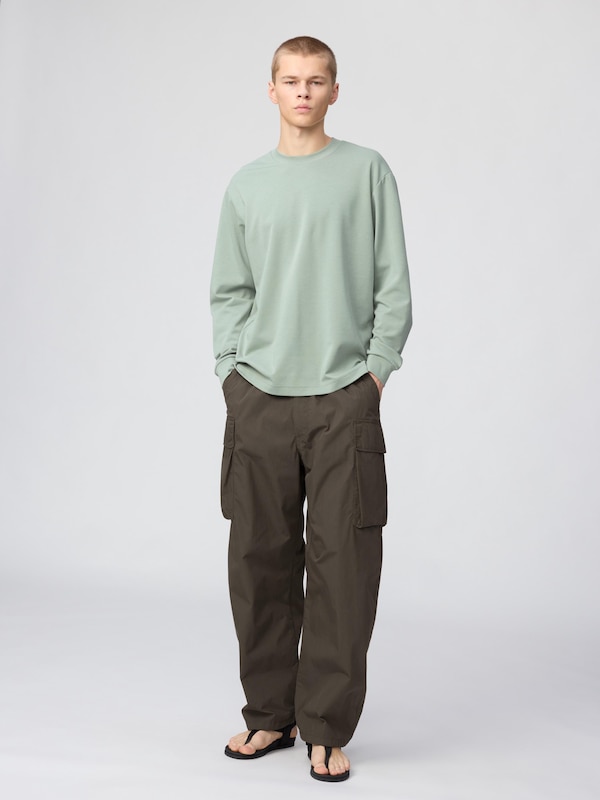 AIRism Cotton Crew Neck Long Sleeve T-Shirt