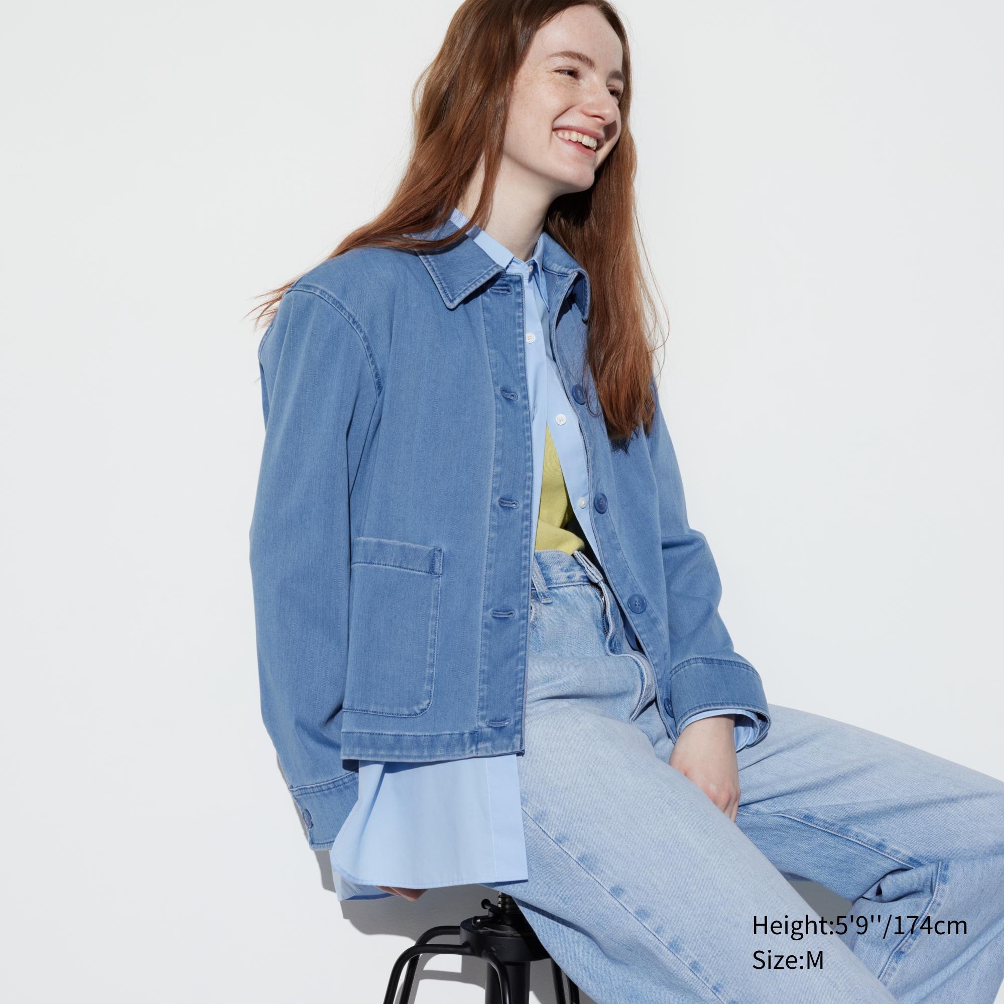 Uniqlo women jersey store relaxed jacket