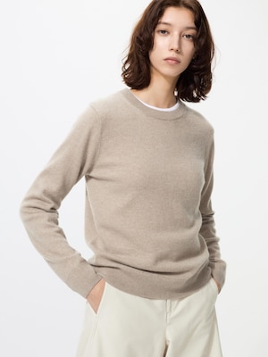 Cashmere Long Sleeve Crew Neck Sweater