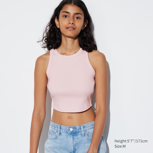 Womens Ribbed Crop Top