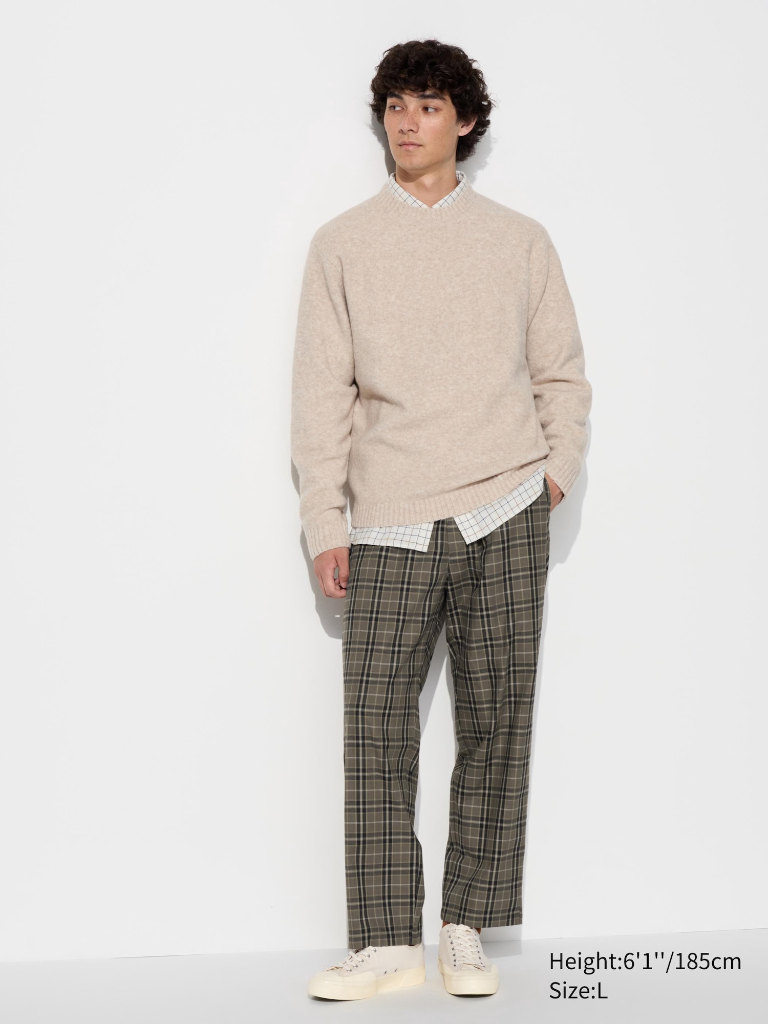 MEN'S FLANNEL EASY ANKLE PANTS (CHECKED) | UNIQLO SG