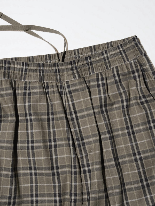 Flannel Easy Ankle Pants (Checked)