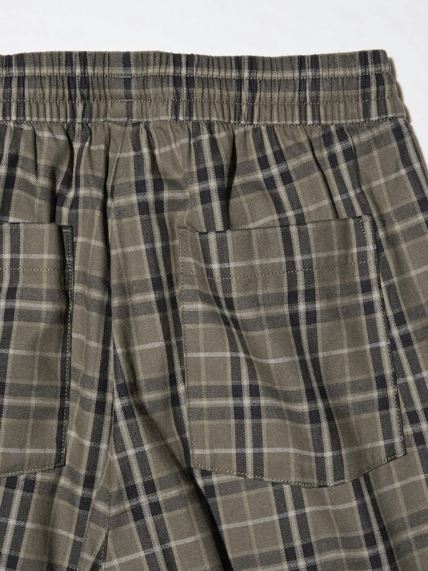 Flannel Easy Ankle Pants (Checked)