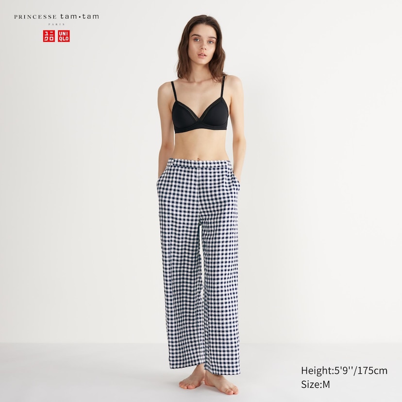 Wireless bandeau bikini top PRINCESSE TAM.TAM x UNIQLO flower blue 