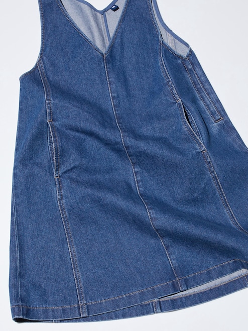 GIRLS DENIM JUMPER DRESS UNIQLO SG