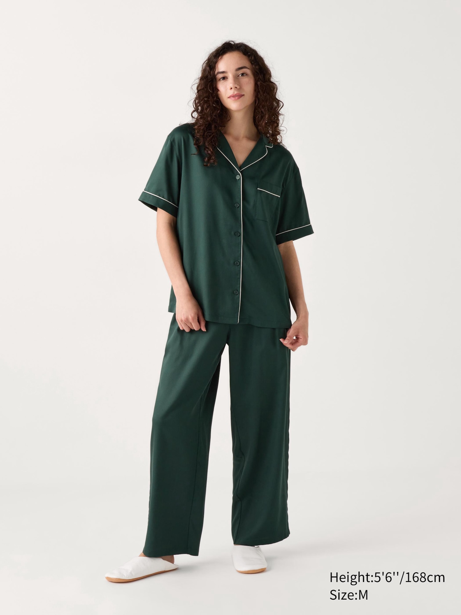 WOMEN S SATIN SHORT SLEEVE PAJAMAS UNIQLO SG