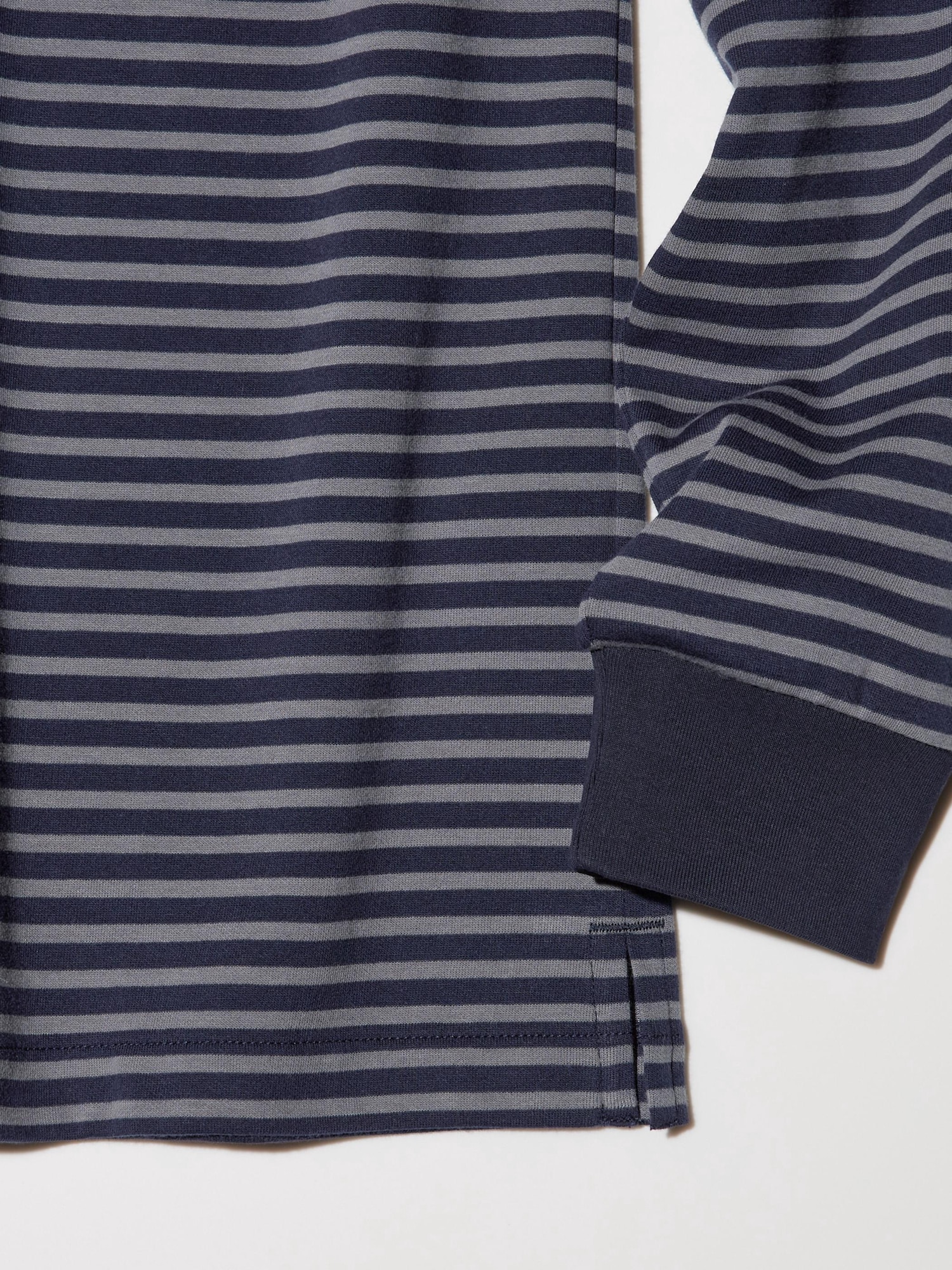 MEN'S AIRISM COTTON STRIPED LONG SLEEVE T-SHIRT | UNIQLO SG