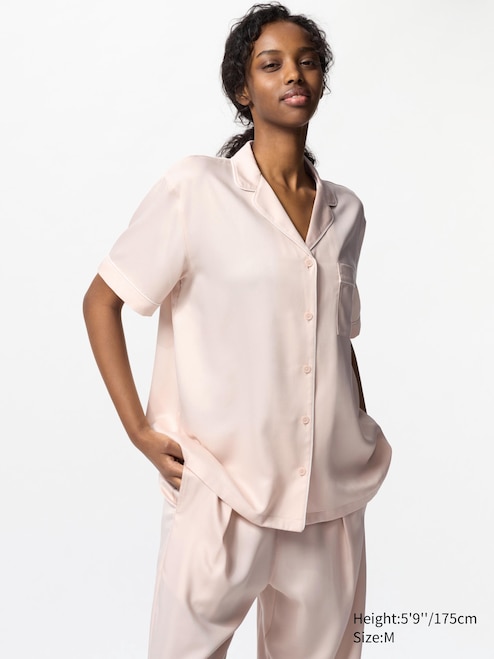 WOMEN'S SATIN PAJAMAS SHORT SLEEVE UNIQLO SG