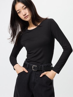 AIRism UV Protection Crew Neck T-Shirt Long Sleeve