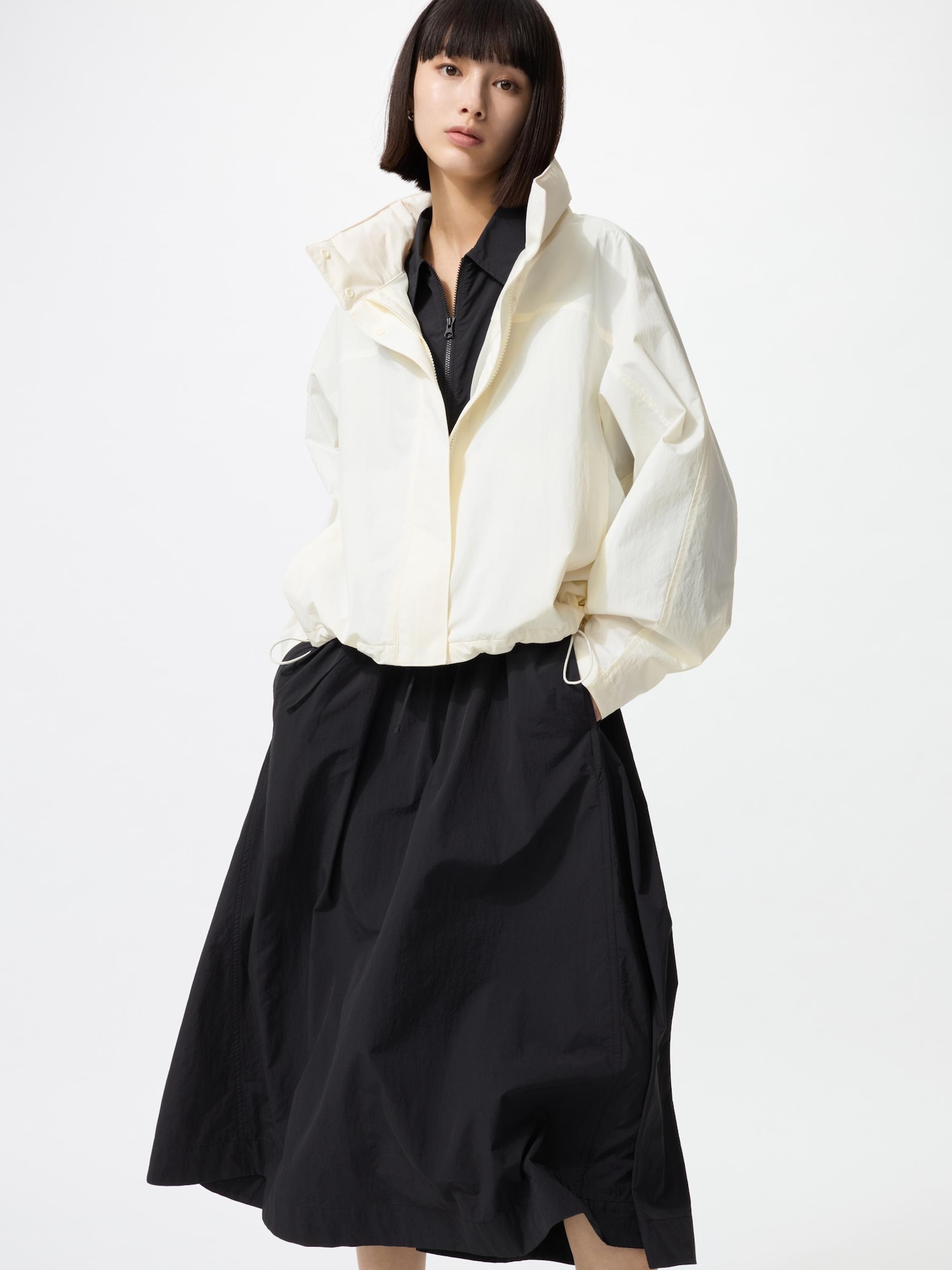 【美品】soyy. N.D.B nylon detaching blouson WOMEN'S WINDPROOF STAND BLOUSON | UNIQLO SG