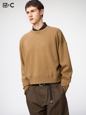 Smooth Cotton Crew Neck Sweater