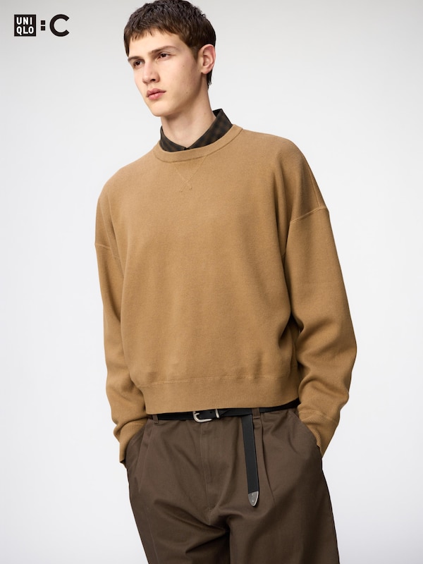 Smooth Cotton Crew Neck Sweater