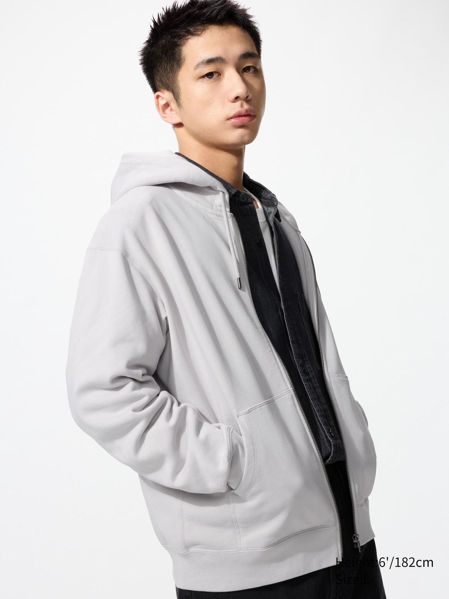 MEN'S SWEAT FULL-ZIP HOODIE | UNIQLO SG
