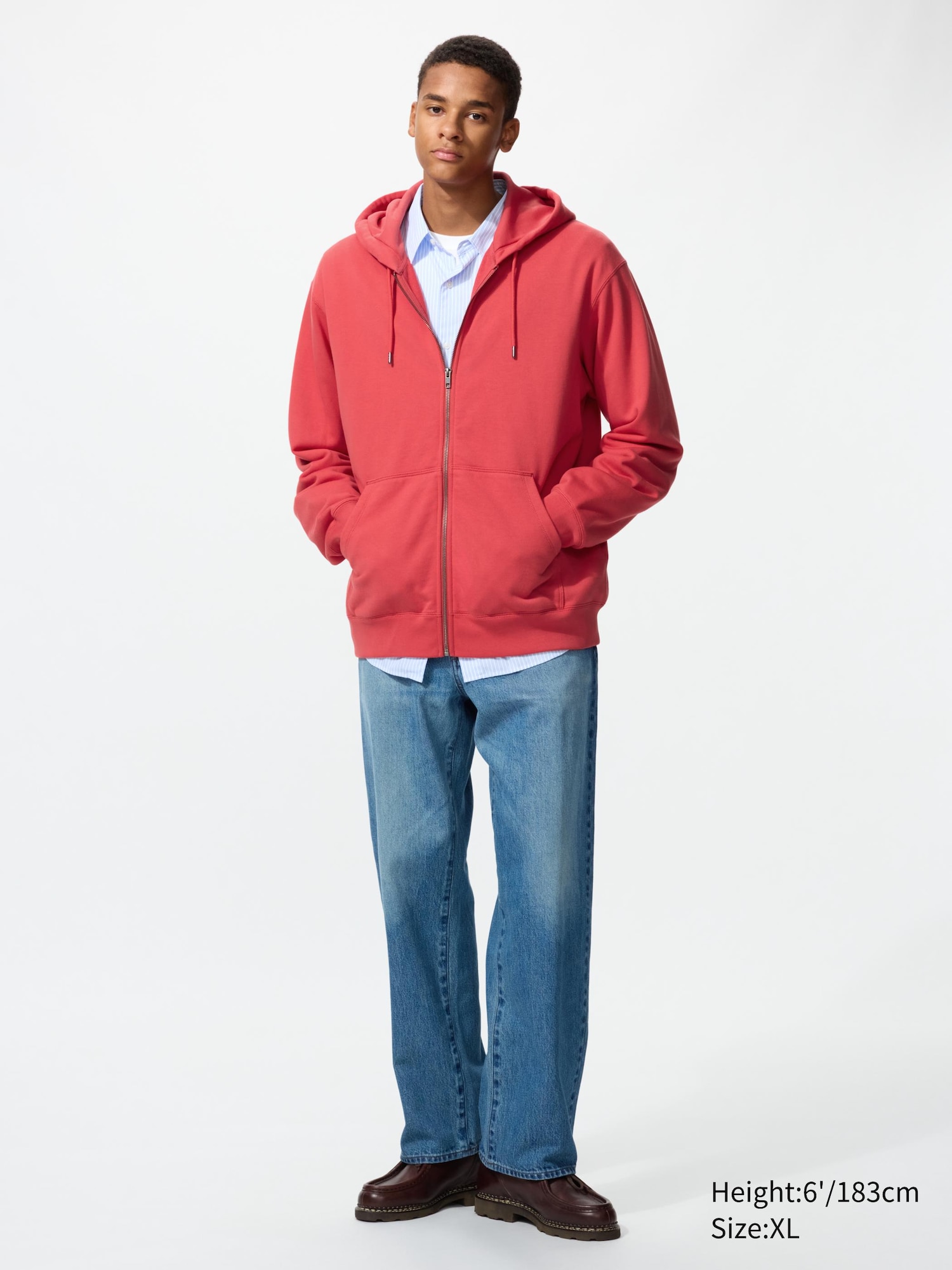 SWEAT FULL-ZIP HOODIE | UNIQLO SG