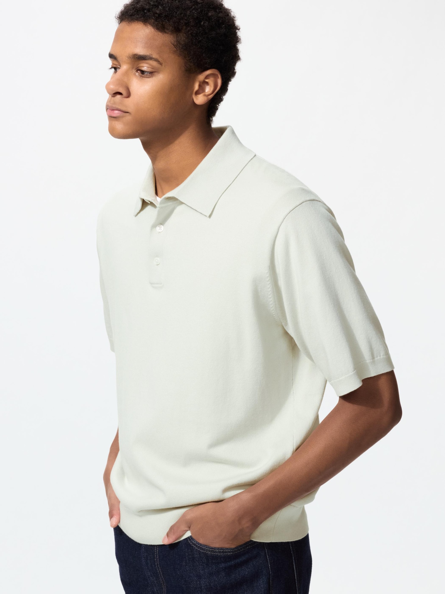 Unisex Washable Knitted Polo Sweater Short Sleeve | UNIQLO SG