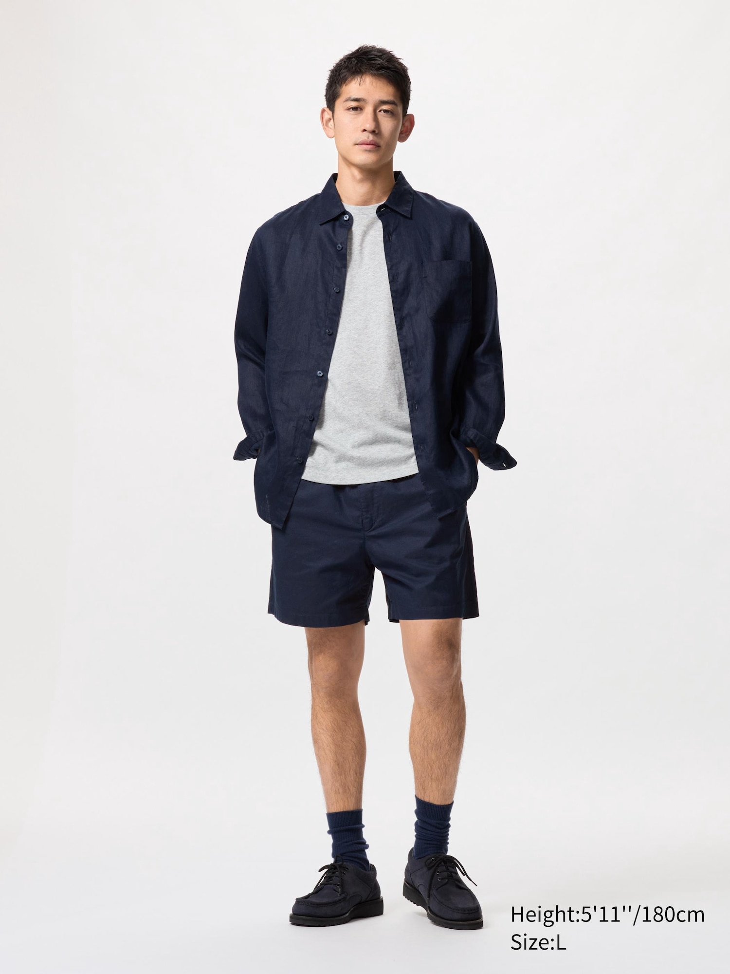 MEN'S LINEN BLEND EASY SHORTS | UNIQLO SG