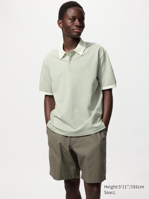 DRY PIQUE STRIPED POLO SHIRT UNIQLO SG