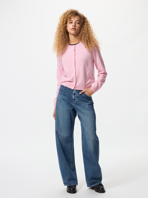Cashmere Crew Neck Short Cardigan