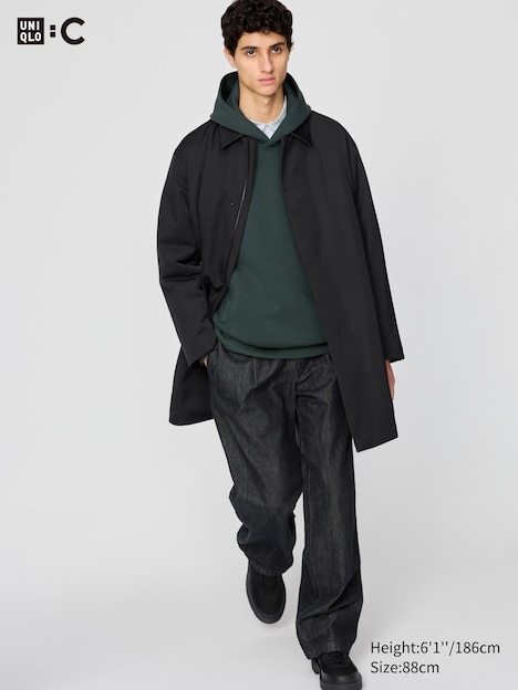 Pleated Straight Pants Denim