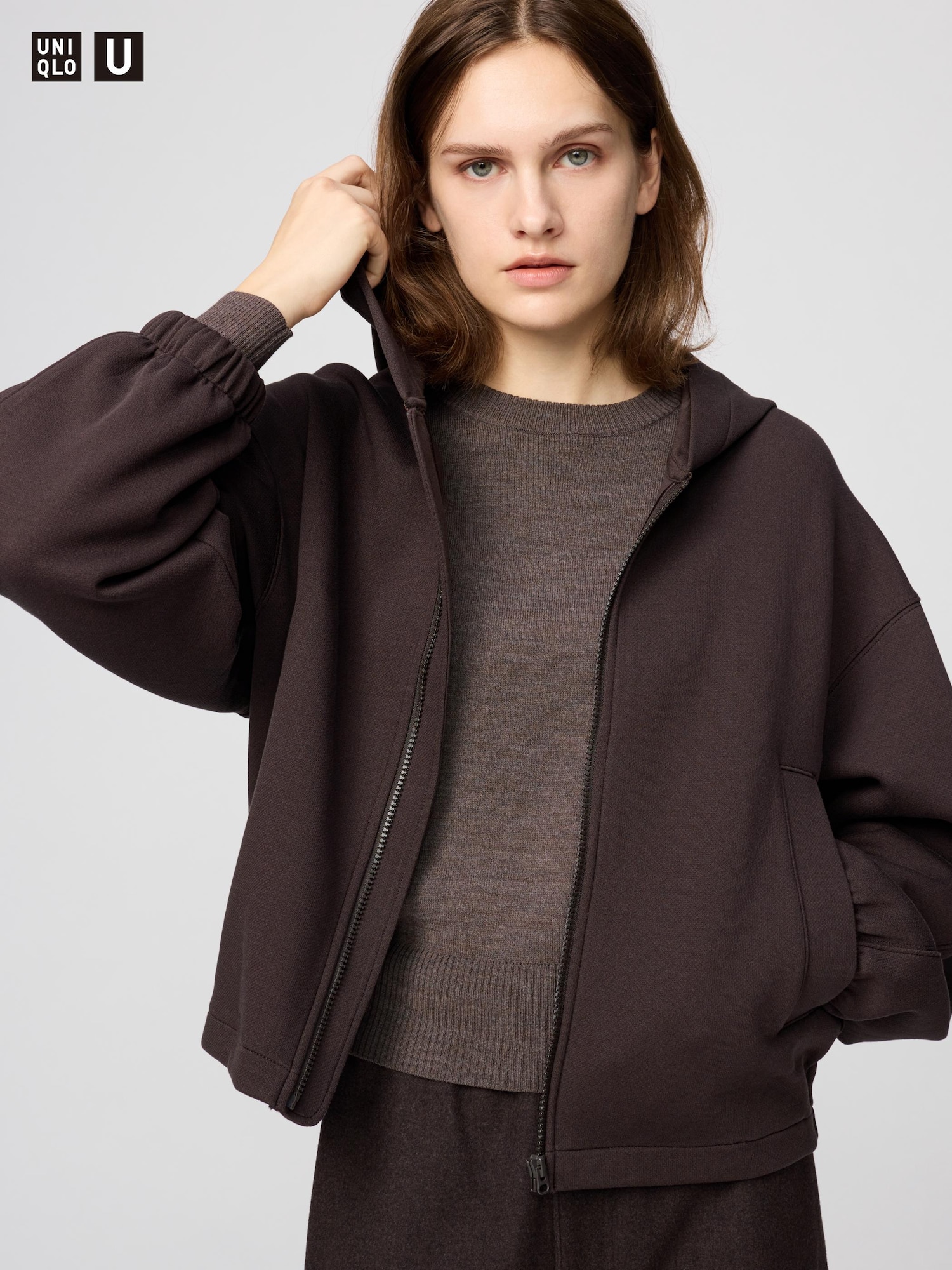 WOMEN'S SWEAT FULL-ZIP HOODIE | UNIQLO SG