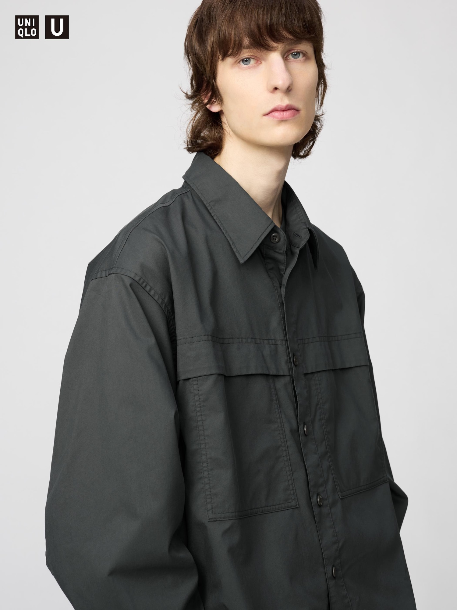 ユニクロ　シャツ Unisex Utility Oversized Shirt Long Sleeve | UNIQLO SG