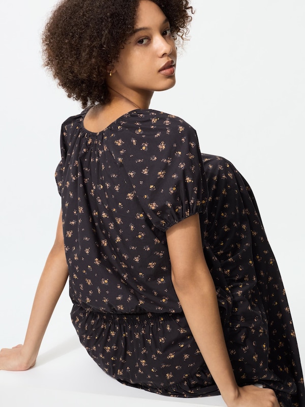 Cotton Poplin Blouse Short Sleeve
