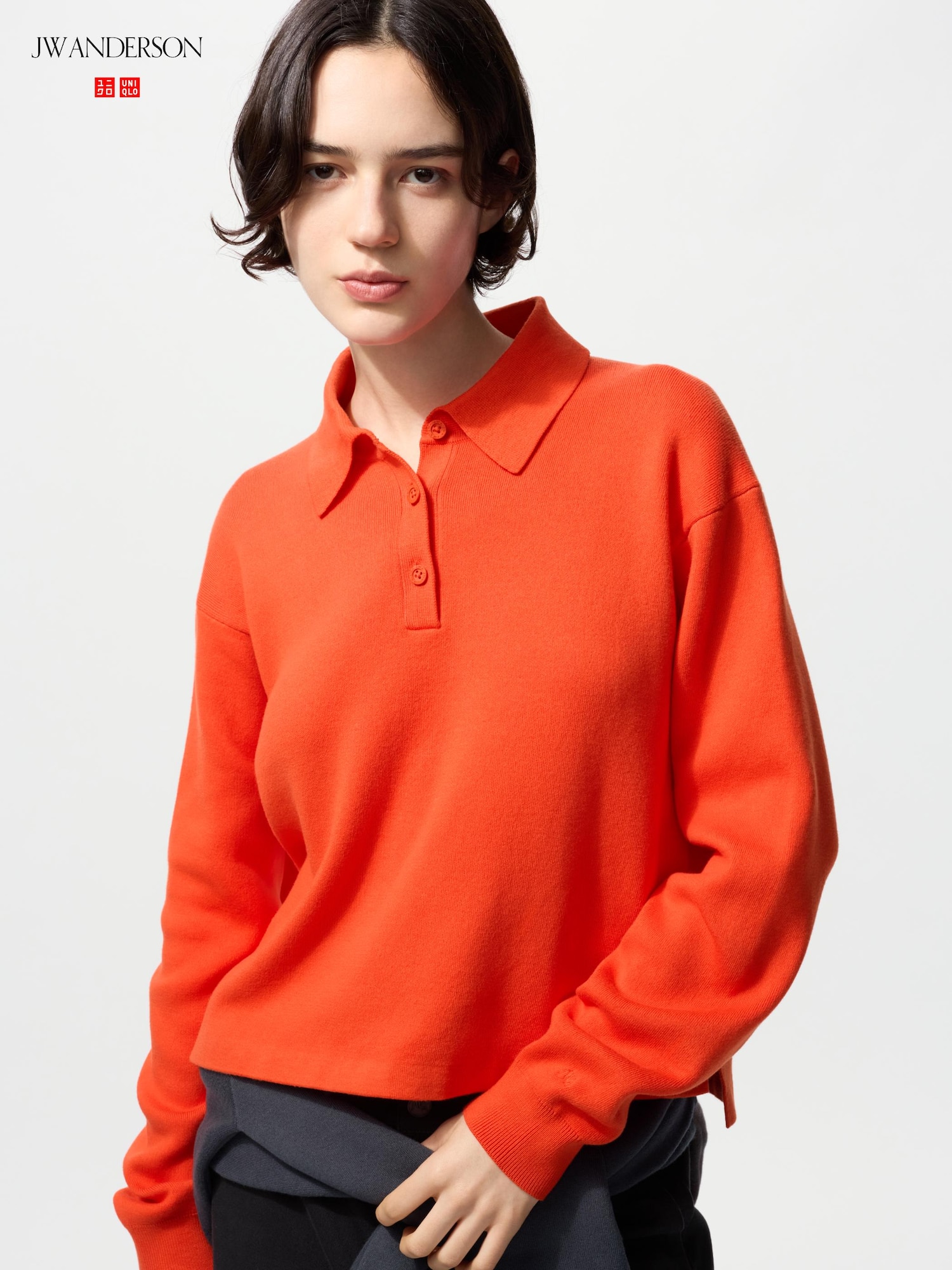 WOMEN'S SMOOTH COTTON POLO SWEATER | UNIQLO SG