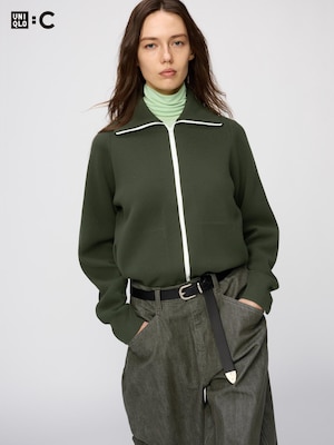 Washable Milano Ribbed Full-Zip Cardigan