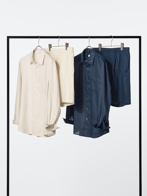 Linen Blend Easy Shorts