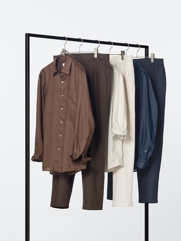 Linen Blend Relaxed Pants