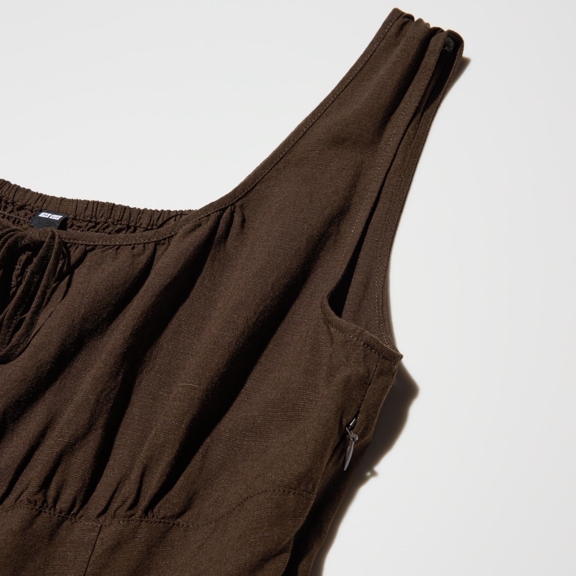 WOMEN'S LINEN BLEND SHIRRING DRESS | UNIQLO SG WOMEN'S LINEN BLEND SHIRRING DRESS | UNIQLO SG