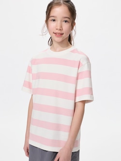 AIRism Cotton Striped Crew Neck T-Shirt