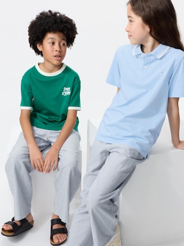 KIDS Linen Blend Wide Easy Pants