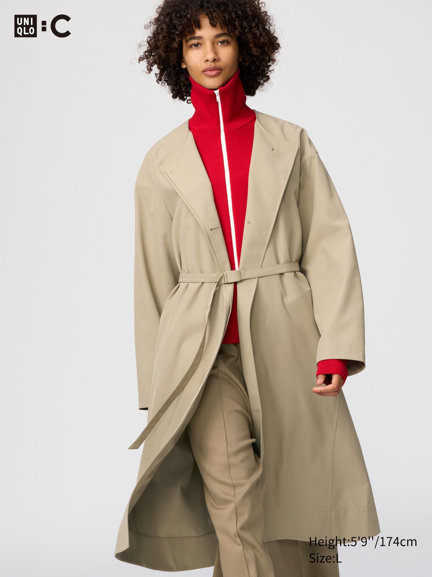 WOMEN'S COLLARLESS LONG COAT | UNIQLO SG