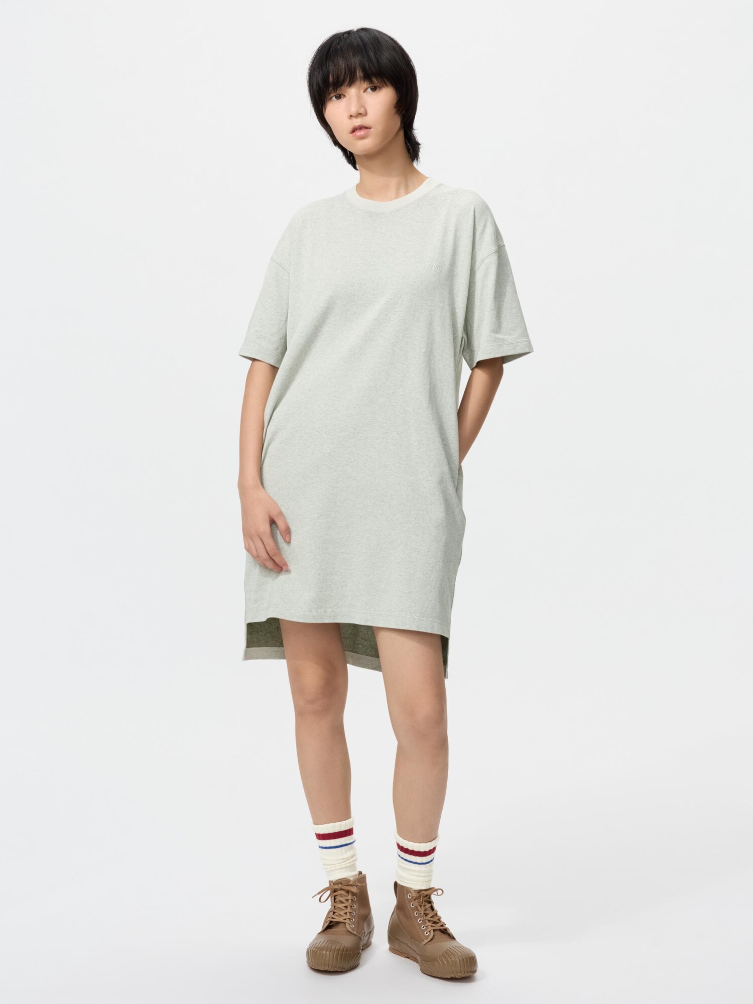 Women's Oversized Bi Colour T Dress | UNIQLO SG