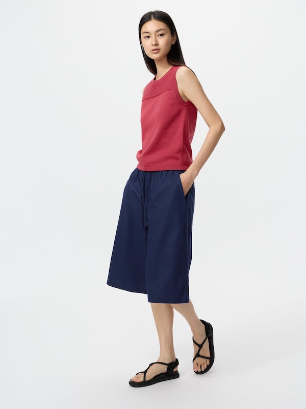 Cotton Crew Neck Sweater Sleeveless