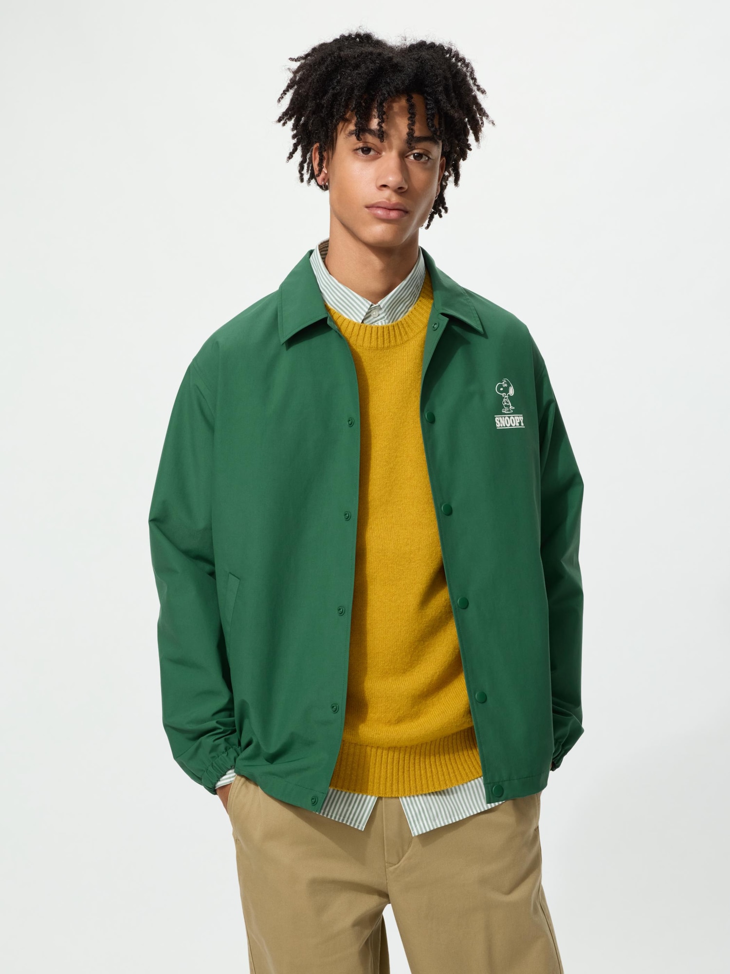 Men's PEANUTS Coach Jacket | UNIQLO SG