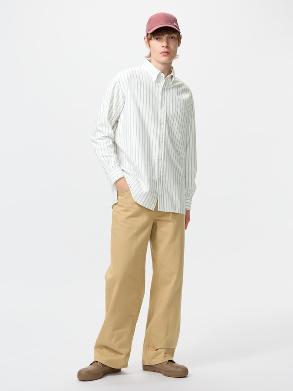Oxford Oversized Shirt Long Sleeve Striped