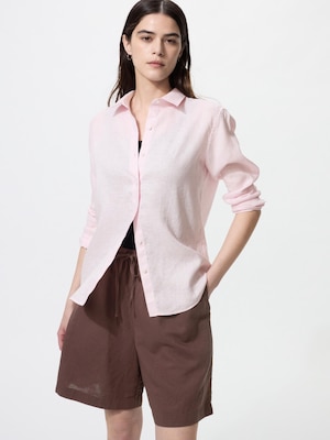 Linen Blend Easy Shorts