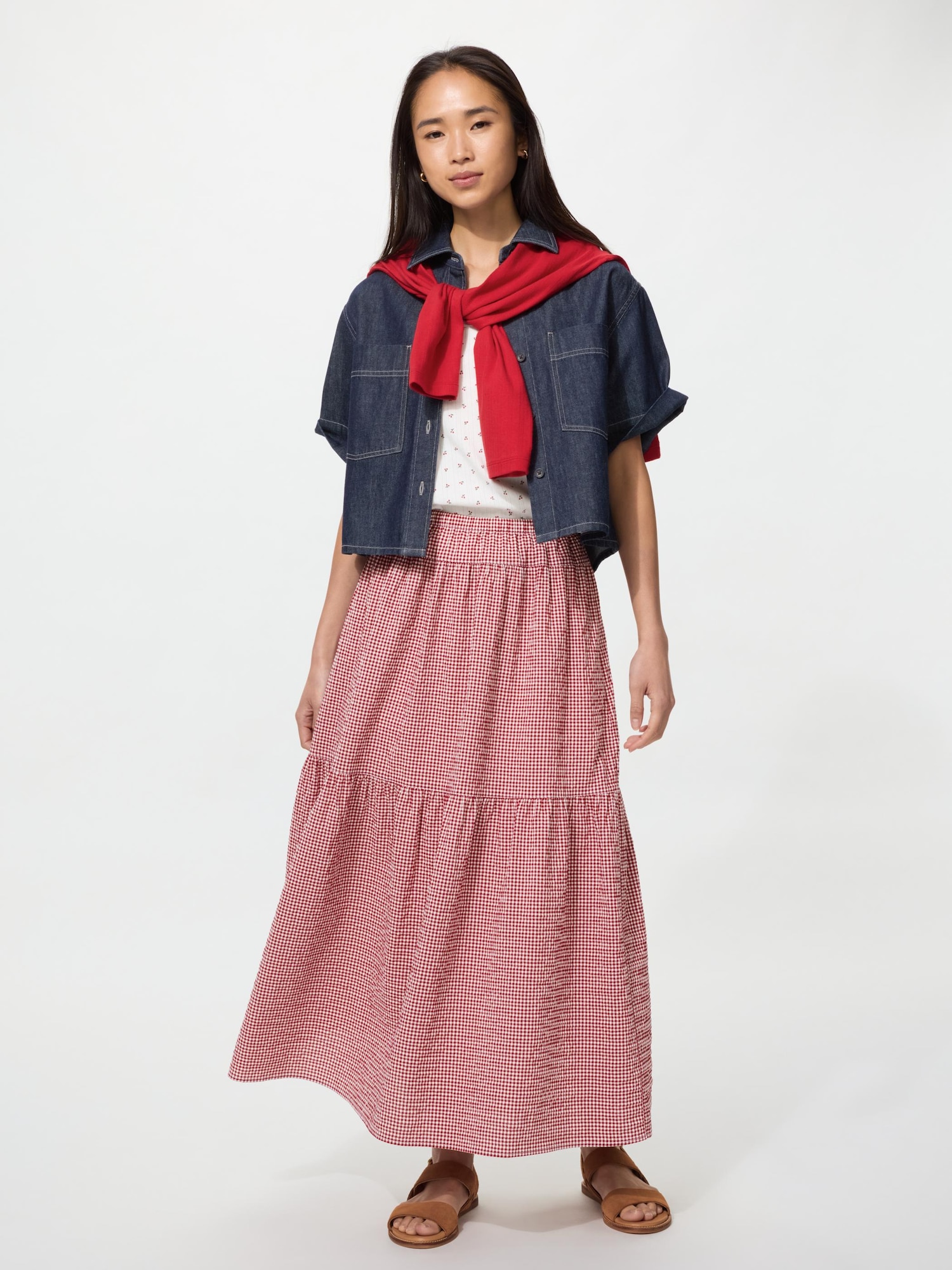 Women's Tiered Maxi Skirt | UNIQLO SG