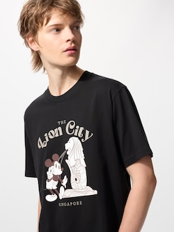 Mickey Mouse in Singapore UT (Short Sleeve Graphic T-Shirt)