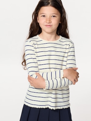 GIRLS Ribbed Crew Neck T-Shirt